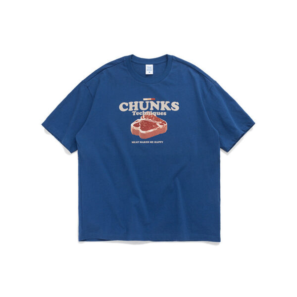 "Chunks" Meat Makes Me Happy Printed T-shirt