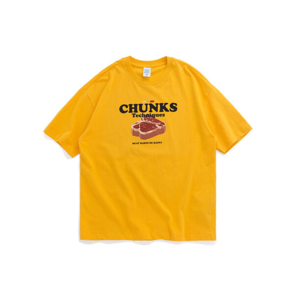 "Chunks" Meat Makes Me Happy Printed T-shirt