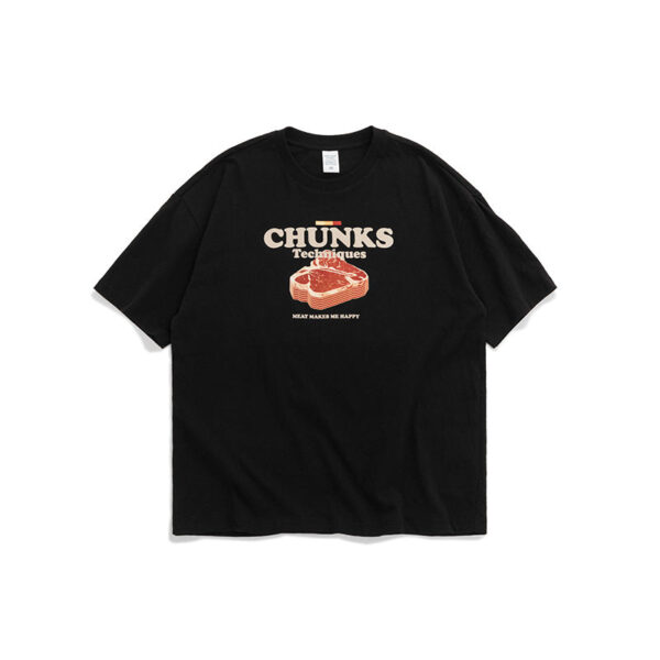 "Chunks" Meat Makes Me Happy Printed T-shirt