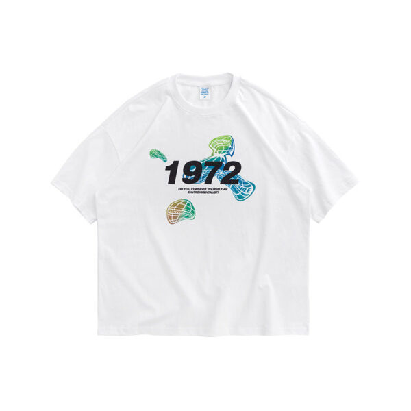 "1972 Series of Environmental Protection" Printed T-Shirt