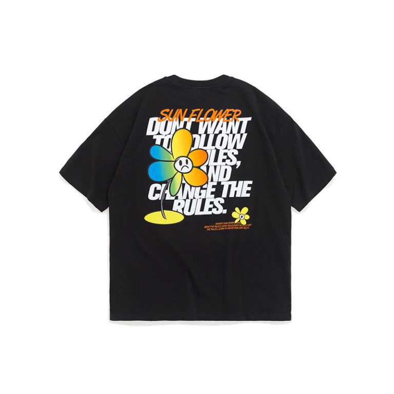 'YOU HAVE YOUR RULES" Sunflower Printed T-shirt