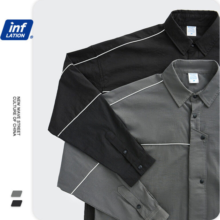 Reflective Piping Casual Shirt